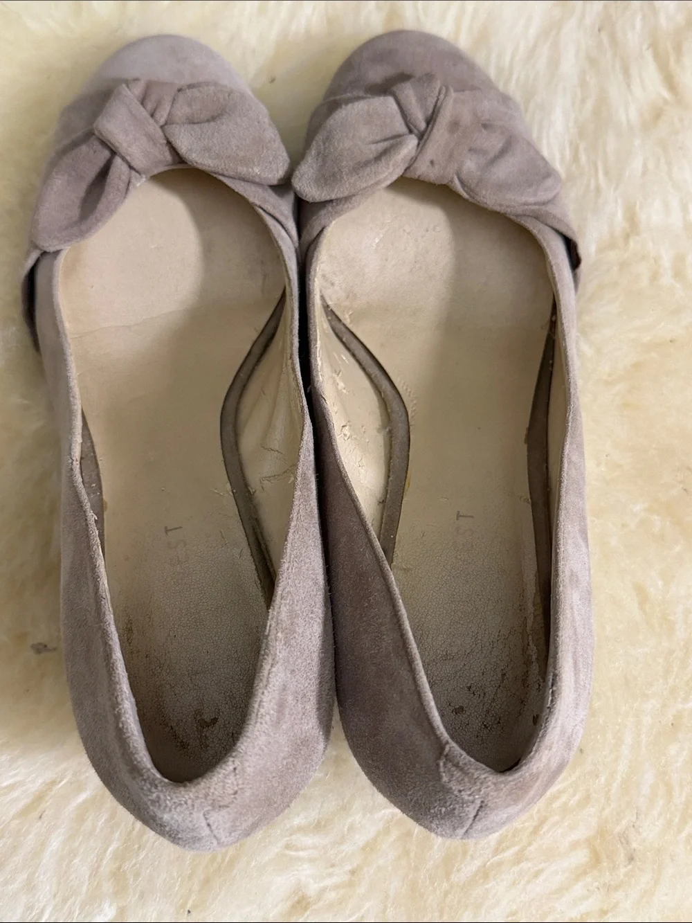Nine West Taupe Knot-Accent Suede Heels